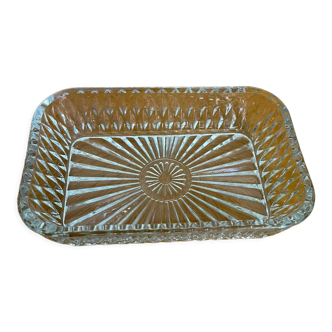 Plat en verre vintage 1960