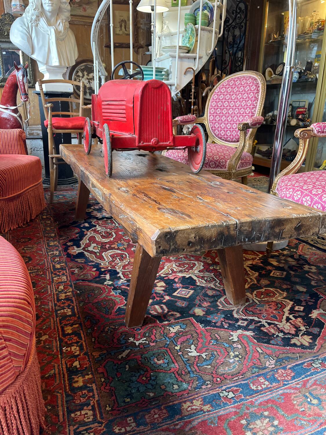 Brutalist elm coffee table
