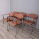 Set of 5 vintage 1980s Coro chairs with armrests, designed by Origlia