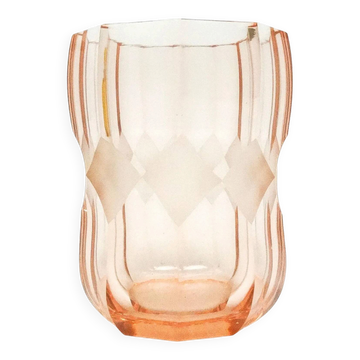 Art Deco vase, crystal, Moser, Czechoslovakia, 1930s