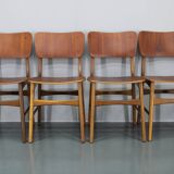 1960s Ib Kofod Larsen Set of 4 dining Chairs in Teak Finish, Denmark
