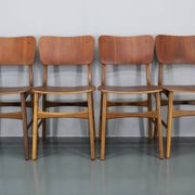 1960s Ib Kofod Larsen Set of 4 dining Chairs in Teak Finish, Denmark