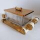 Butter biscuit box modernist mirror tray art deco style