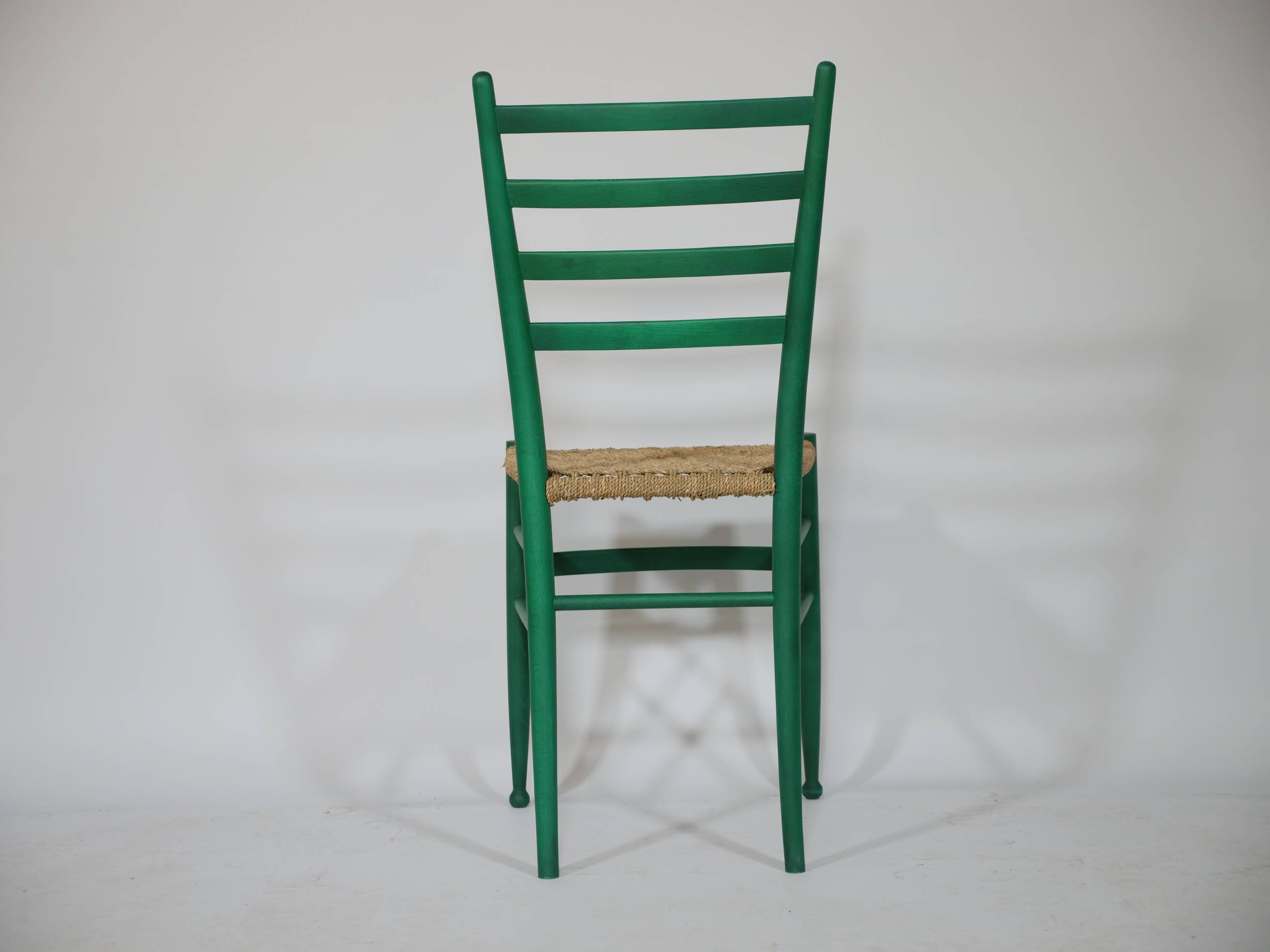 B&B Italy Wicker Chairs Table Colorful Mid-Century Design 60s 70s, Set of 5