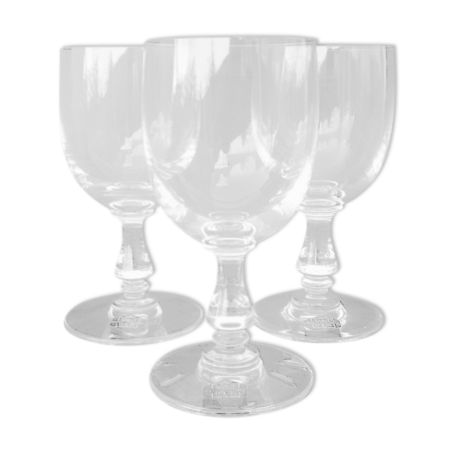 Set de 3 verres cristal Saint Louis modèle Lucrèce