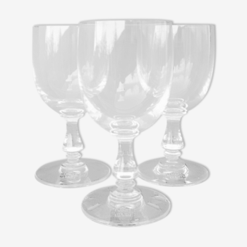 3 crystal glasses Saint Louis model Lucretia