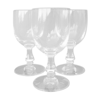 3 crystal glasses Saint Louis model Lucretia