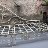 Vintage wrought iron daybed