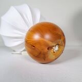 Sculptural modern table lamps from the mid-century in solid pine, Fagerhults Sweden, 1970.