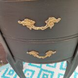 Black patina bedside table