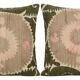Set of 2 vintage embroidered cushion covers 61x61 cm