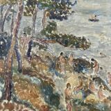 Vintage Oil On Canvas Landscape By Eva Eneroth, Paris, Mid 20th Century