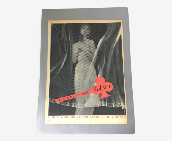 Publicité vintage à encadrer lingerie valisere