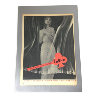 Vintage advertising to frame lingerie suitcase