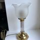 Tulip lamp in brass and glass 50s