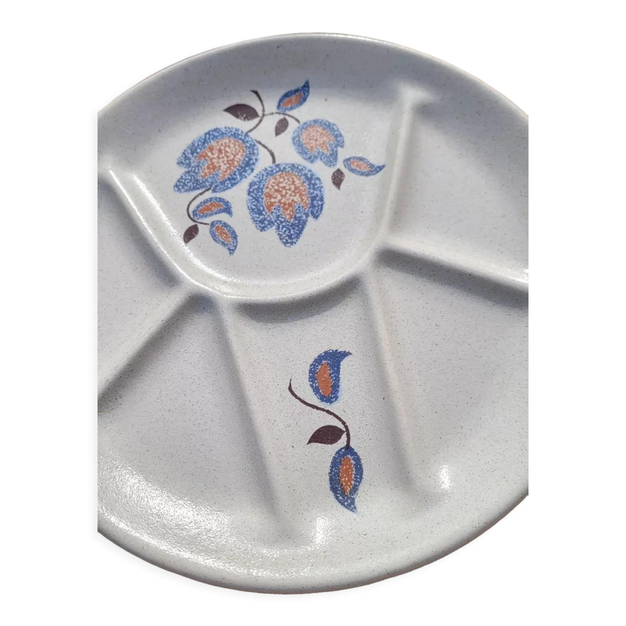 Plate set of 5 St Amand vintage Sologne model