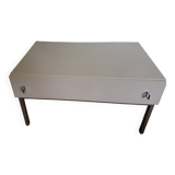 Table de nuit vintage  laquée blanc