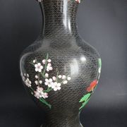 Vase en émaux cloisonné chinois papillons