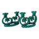 Pair of Vallauris woven ceramic candlesticks