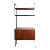 Free-standing bookshelf, teak and metal, Avalon, 1960