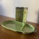 Antique slip porcelain asparagus dishes