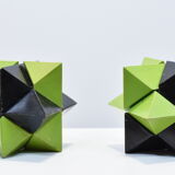 Pair of vintage puzzle stars of Galileo 1970