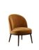 Fauteuil en velours marron avec pieds en bois