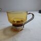 Amber glass espresso cups from the 1960s-70s. Italy