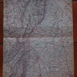 Old map of the Chalon-sur-Saône and Beaune region