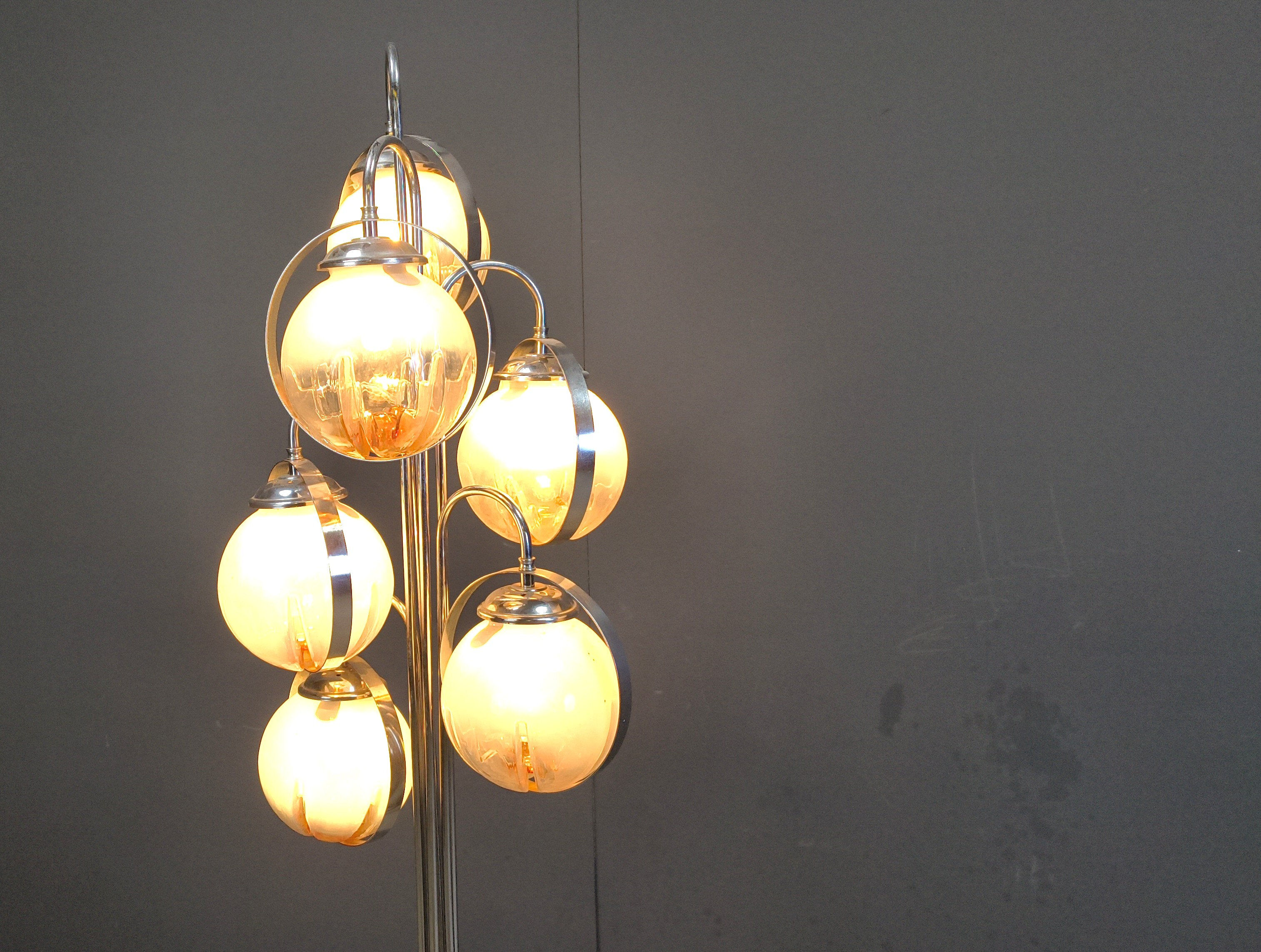 Vintage Murano glass floor lamp by Mazzega, 1970s