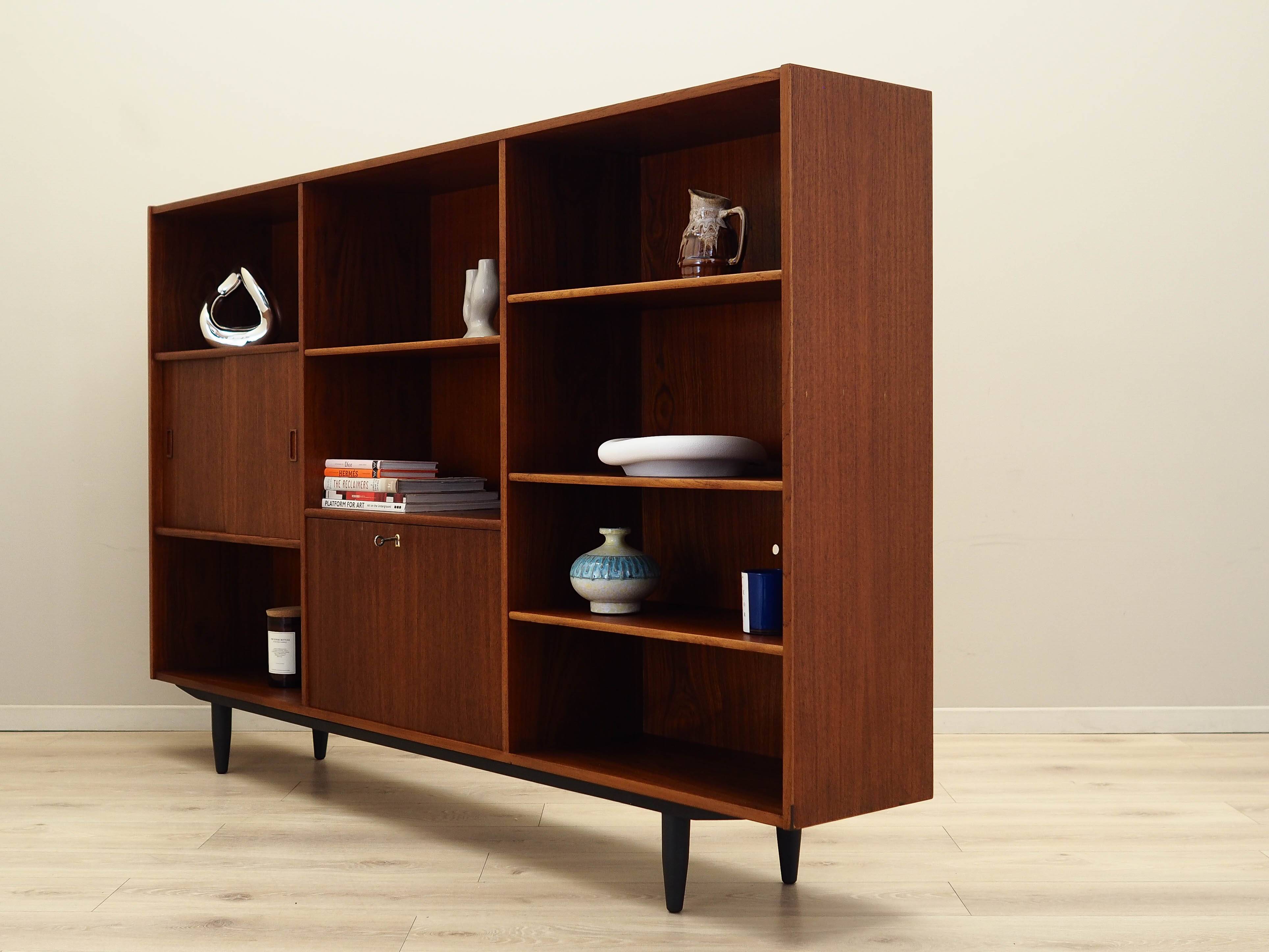 Teak bookcase, Danish design, 1970s, production: Kjeld Bundgard