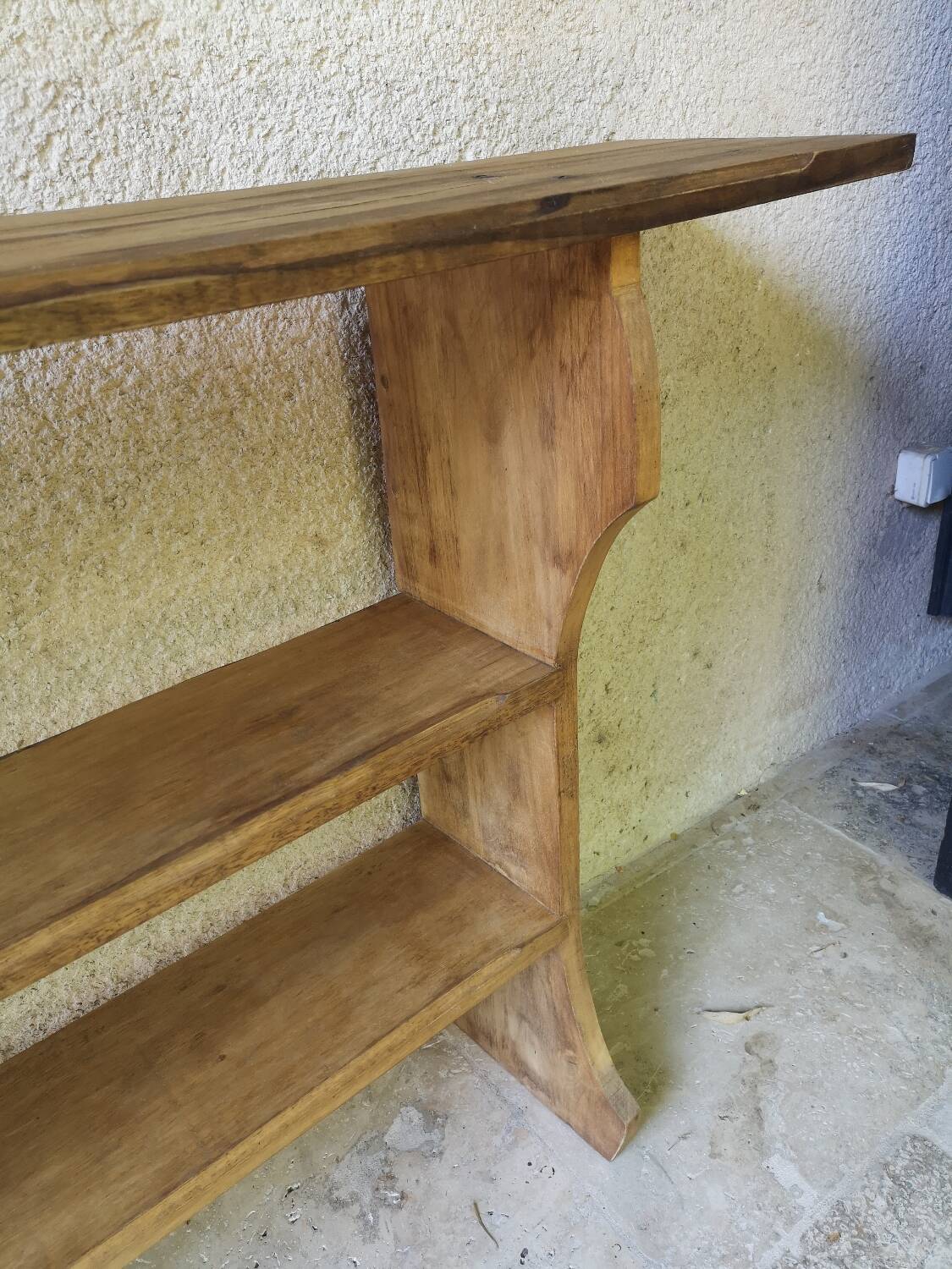 Antique solid wood wall shelf