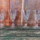 Set of 4 Cristal d'Arques Pompadour wine glasses height 13cm