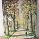 Bright walk, oil on paper signed Vero Cim.