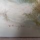 Oil on canvas seascape ocean, lighthouse and beach, signed J. Thompson