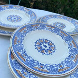 6 assiettes plates Longwy Rouennais
