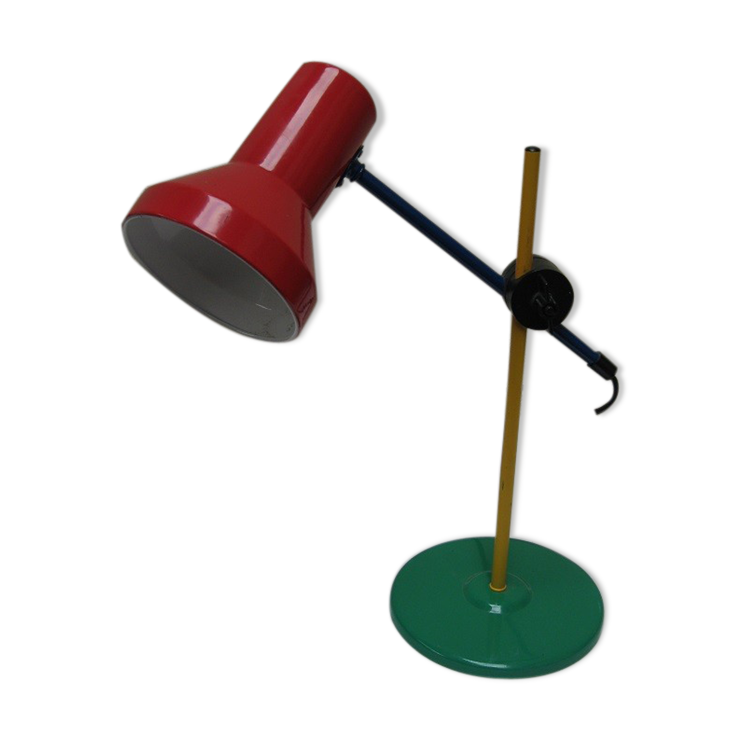 Desk lamp yellow red blue green