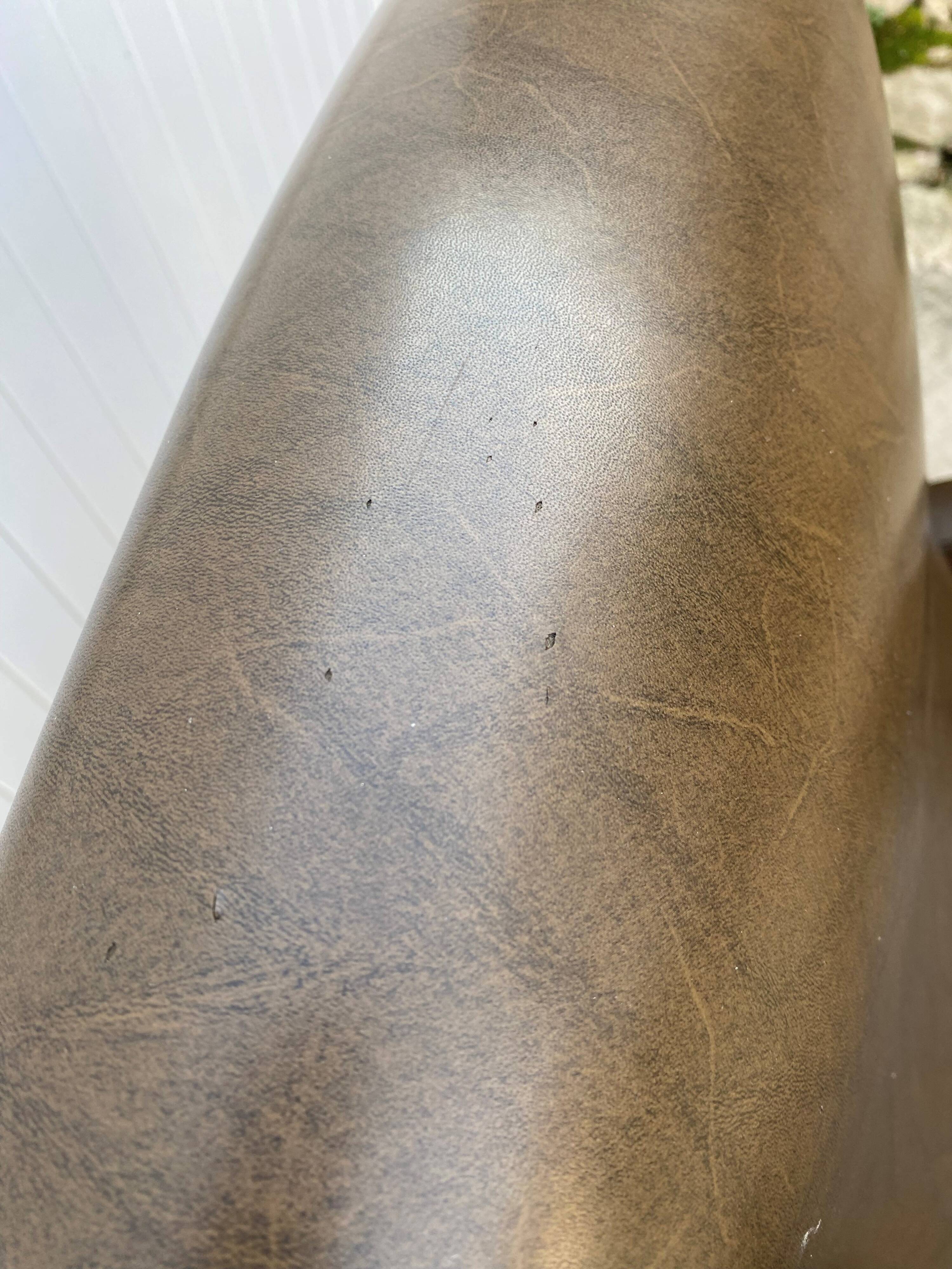 Vintage 50 faux leather reclining lounge chair with footrest