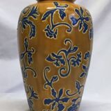 Caramel and blue vase - Bien Hao