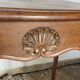 Oak desk and oak veneer with a large Louis XV style drawer