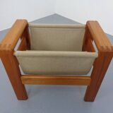 Danish Solid Teak Magazine Rack, 1960s