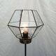 Lampadaire trépied et globe en verre octogonale Kaoyi