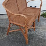 Rattan bench from 1970