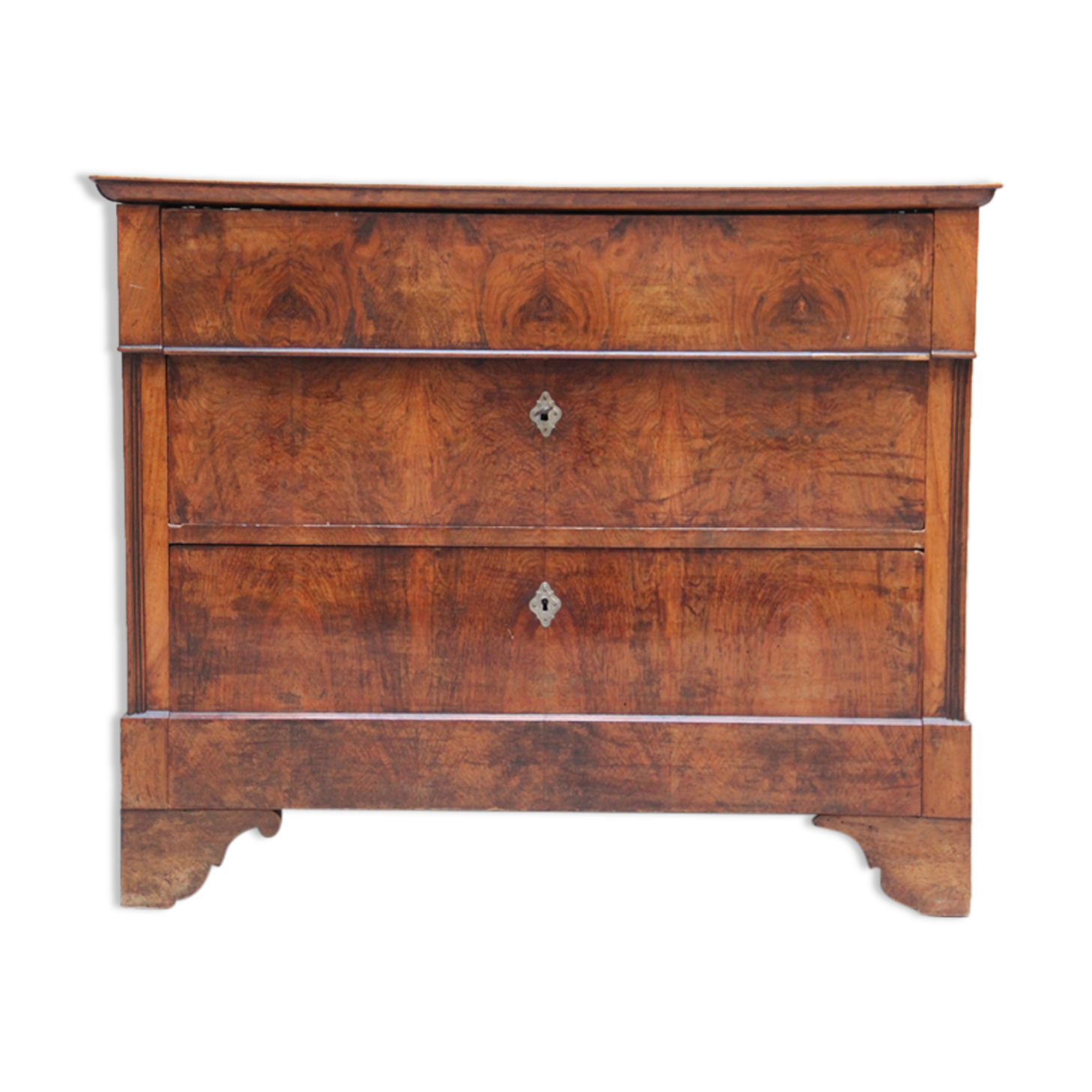 Louis Philippe's dresser in walnut magnifying glass XIX