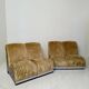 Mid-Century Italian Modular Sofa in Beige Corduroy, 1970s, Set of 4