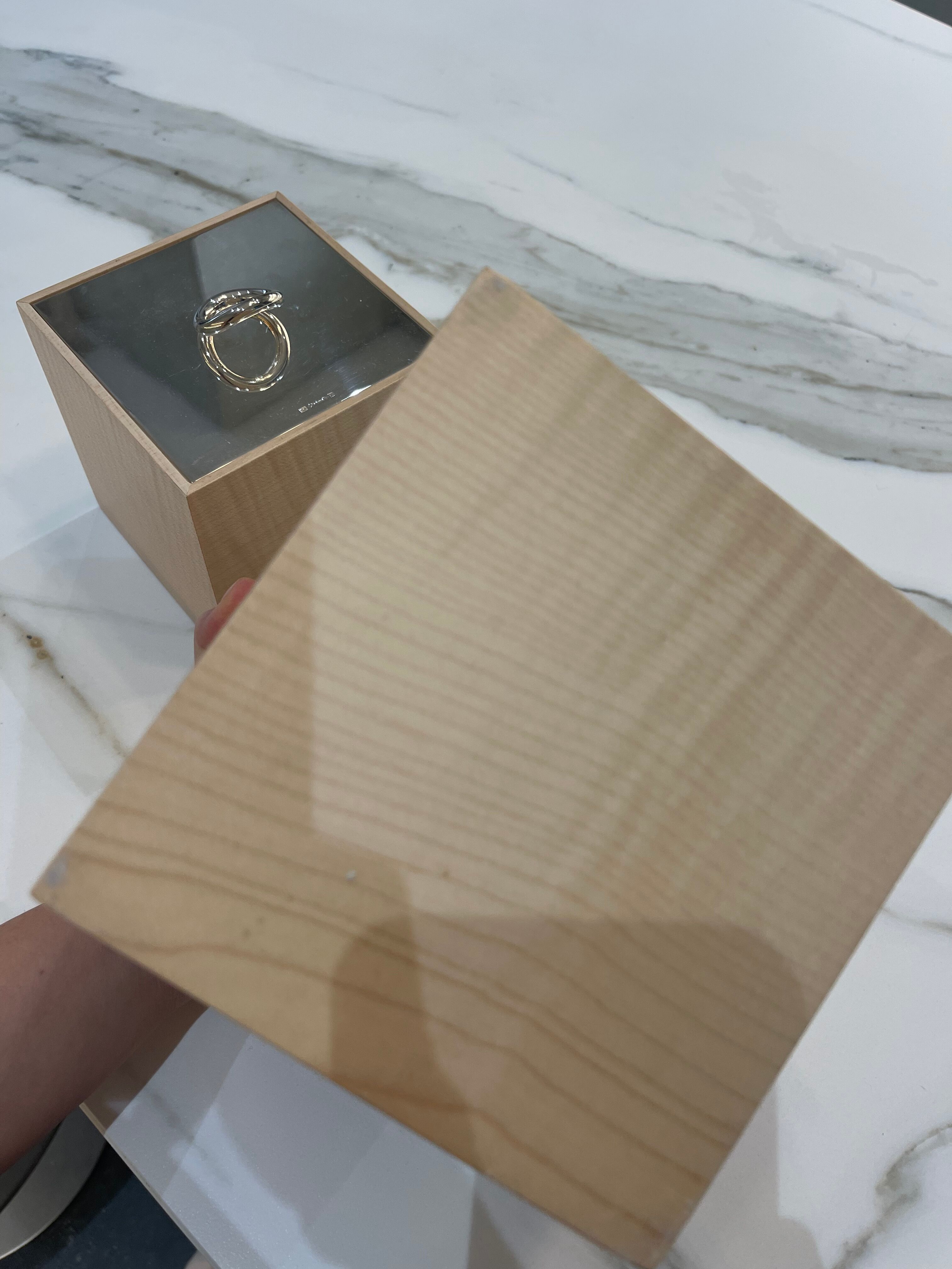 Cristophle wooden box and silverware