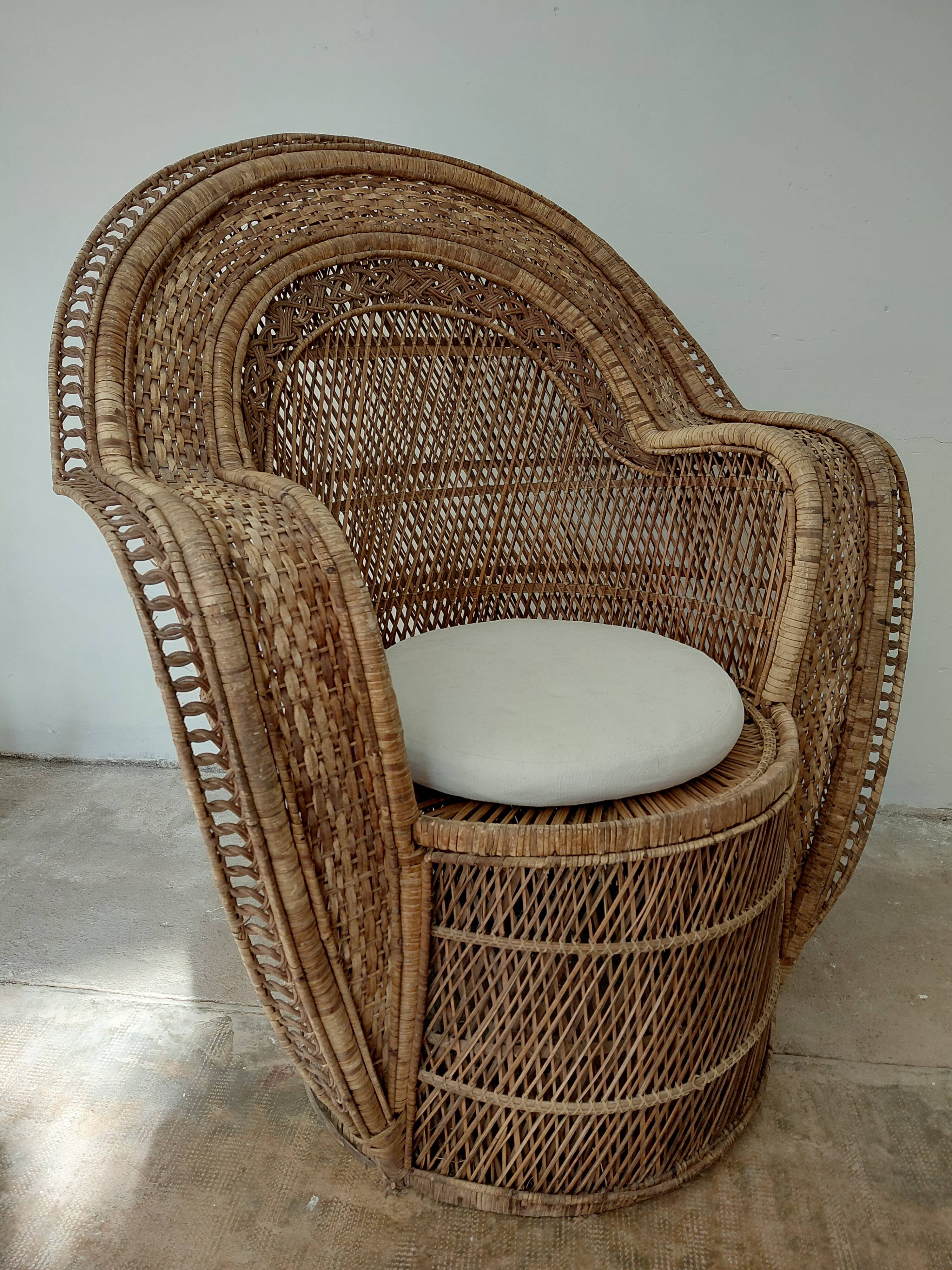 Fauteuil en osier