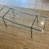 Mid-century glass and metal coffee table - 1950