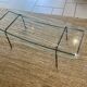 Table basse en verre et métal Mid century - 1950