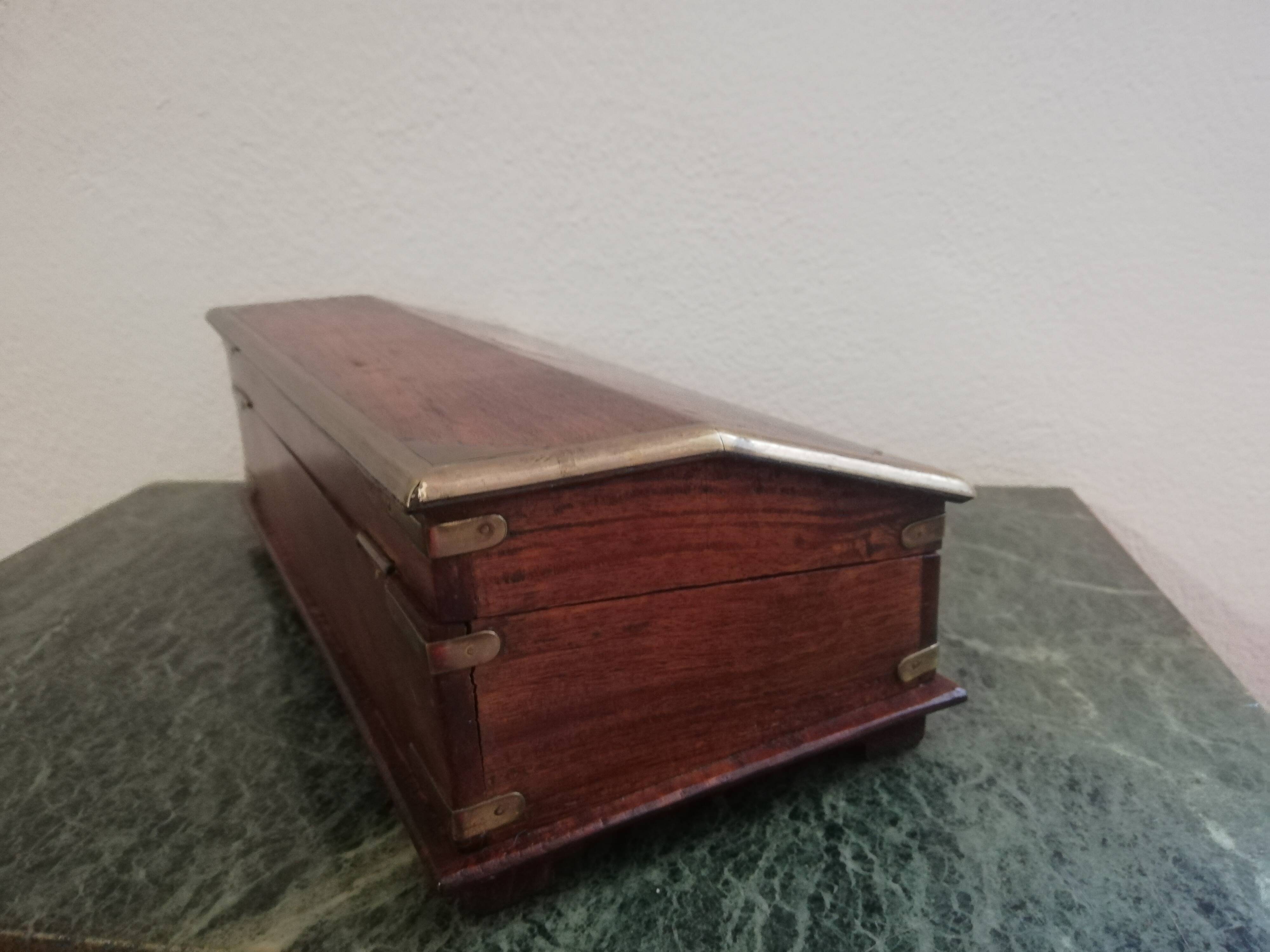 Mahogany travel writing case